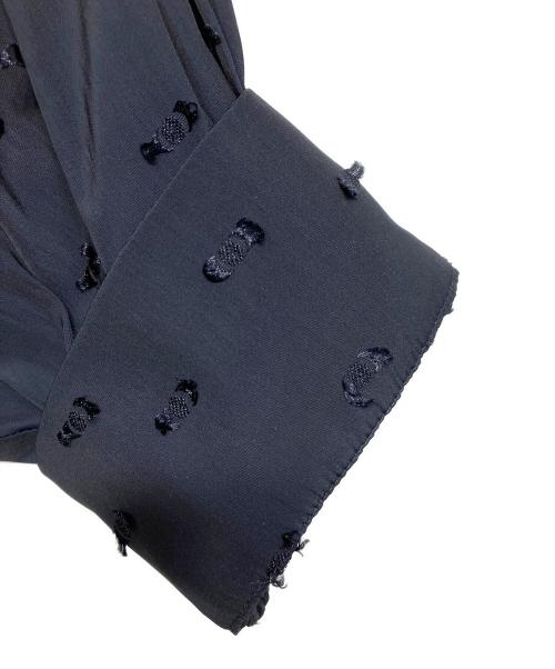 UNITED ARROWS（ユナイテッドアローズ）UNITED ARROWS (ユナイテッドアローズ) ドットカットジャガード シャツ ブラウス ネイビー サイズ:FREEの古着・服飾アイテム
