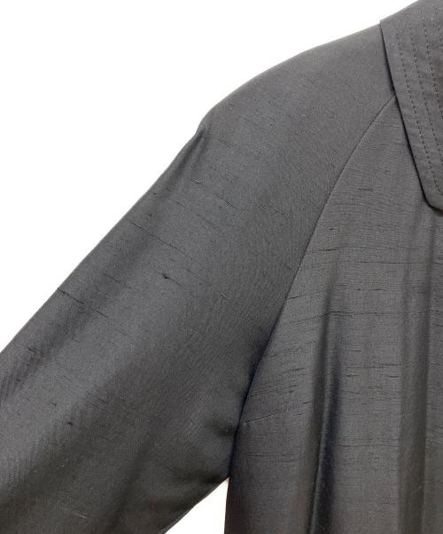 carat（キャラット）carat (キャラット) シルクステンカラーコート ブラック サイズ:11の古着・服飾アイテム