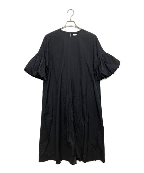 R（アール）R (アール) THOMAS MASON ボリュームスリーブ ワンピース ブラック サイズ:38の古着・服飾アイテム
