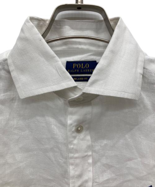 POLO RALPH LAUREN（ポロ・ラルフローレン）POLO RALPH LAUREN (ポロ・ラルフローレン) リネンシャツ ホワイト サイズ:4の古着・服飾アイテム