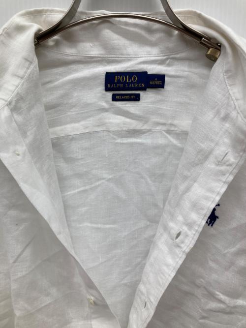 POLO RALPH LAUREN（ポロ・ラルフローレン）POLO RALPH LAUREN (ポロ・ラルフローレン) リネンシャツ ホワイト サイズ:4の古着・服飾アイテム