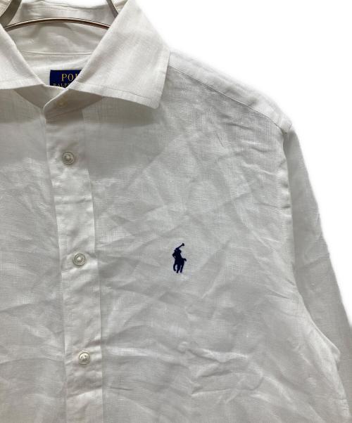 POLO RALPH LAUREN（ポロ・ラルフローレン）POLO RALPH LAUREN (ポロ・ラルフローレン) リネンシャツ ホワイト サイズ:4の古着・服飾アイテム