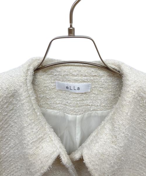 ELLA（エラ）ELLA (エラ) ビッグカラーツイードベスト アイボリー サイズ:Freeの古着・服飾アイテム