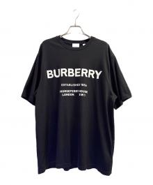BURBERRY（バーバリー）の古着「ロゴコットンカットソー」｜ブラック