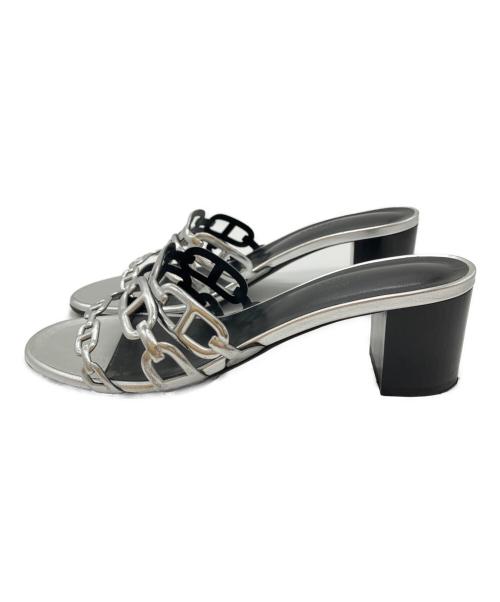 HERMES（エルメス）HERMES (エルメス) シェーヌダンクルサンダル シルバー サイズ:SIZE 38 1/2の古着・服飾アイテム