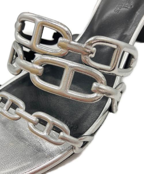 HERMES（エルメス）HERMES (エルメス) シェーヌダンクルサンダル シルバー サイズ:SIZE 38 1/2の古着・服飾アイテム
