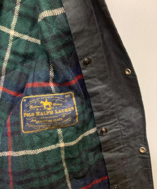 POLO RALPH LAUREN（ポロ・ラルフローレン）POLO RALPH LAUREN (ポロ・ラルフローレン) ライナー付きオイルドクロスファイヤーマンコート ネイビー サイズ:Lの古着・服飾アイテム