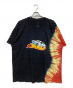 cactus jack×HOT WHEELSカクタス・ジャック×ホットウィール）の古着「Tye Dye T-shirt（タイダイTシャツ）」｜ブラック