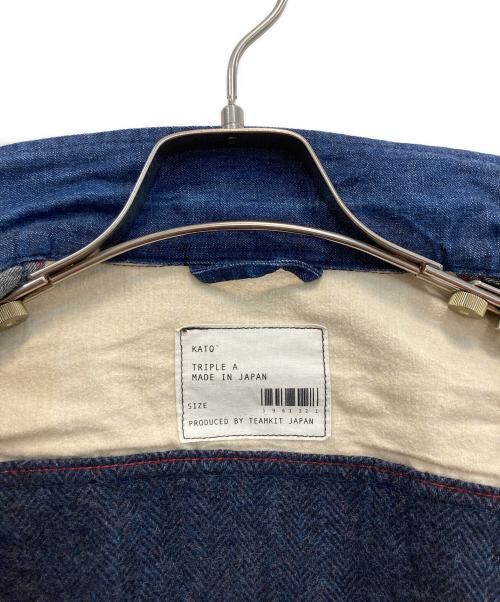 KATO'（カトー）KATO' (カトー) デニムツイードジャケット ネイビー サイズ:Lの古着・服飾アイテム