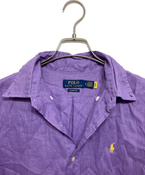 POLO RALPH LAUREN（ポロ・ラルフローレン）POLO RALPH LAUREN (ポロ・ラルフローレン) リネンシャツ パープル サイズ:Mの古着・服飾アイテム