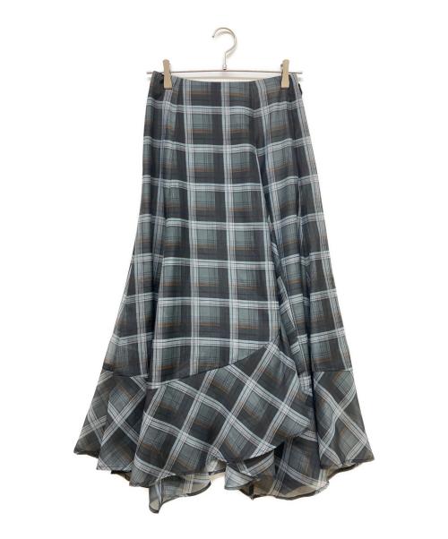 Apuweiser-riche（アプワイザーリッシェ）Apuweiser-riche (アプワイザーリッシェ) イレヘムエアリーチェックスカート グレー サイズ:SIZE 0の古着・服飾アイテム