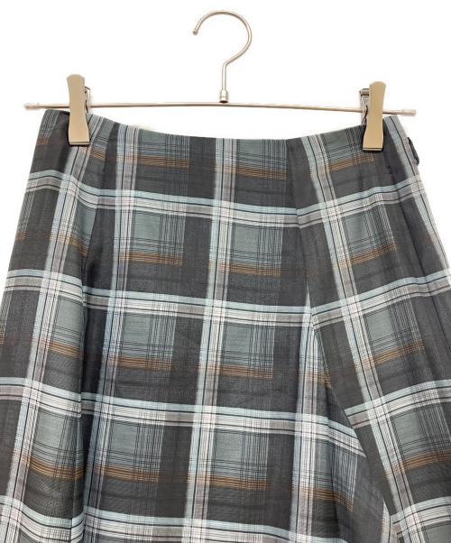 Apuweiser-riche（アプワイザーリッシェ）Apuweiser-riche (アプワイザーリッシェ) イレヘムエアリーチェックスカート グレー サイズ:SIZE 0の古着・服飾アイテム