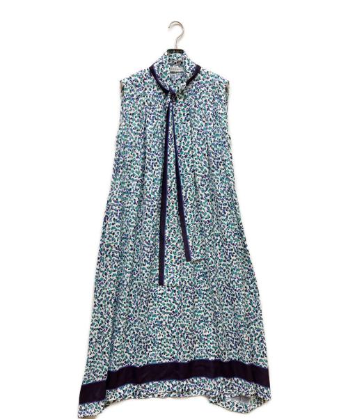 LOUNIE（ルーニー）LOUNIE (ルーニー) レオパードプリントボウタイワンピース ホワイト サイズ:SIZE 36の古着・服飾アイテム