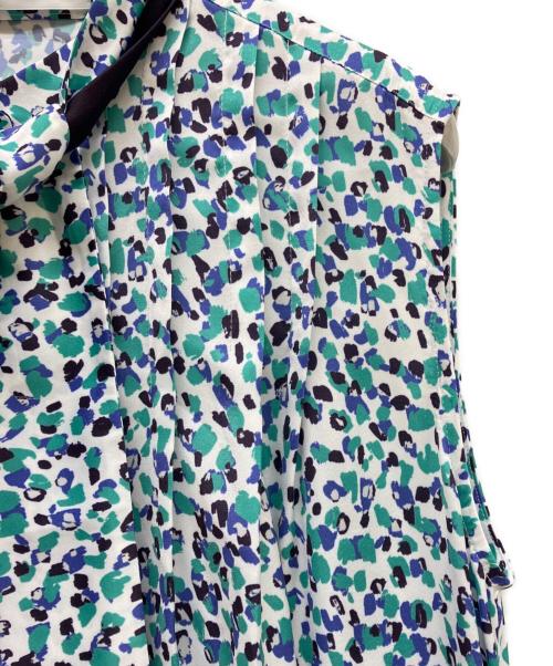 LOUNIE（ルーニー）LOUNIE (ルーニー) レオパードプリントボウタイワンピース ホワイト サイズ:SIZE 36の古着・服飾アイテム