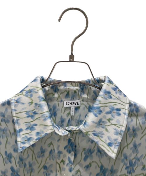 LOEWE（ロエベ）LOEWE (ロエベ) アナグラム オールオーバーフローラルプリントシャツ ホワイト サイズ:36の古着・服飾アイテム