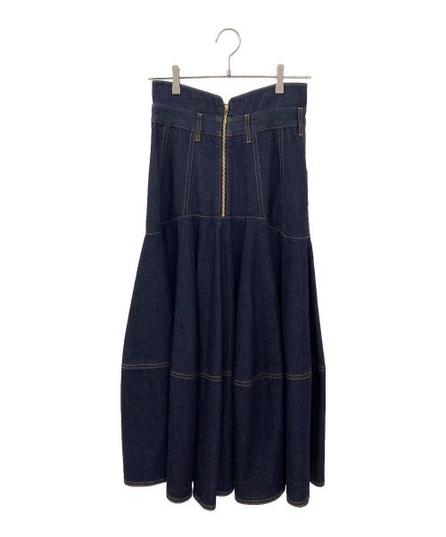 ZIMMERMANN（ジマーマン）ZIMMERMANN (ジマーマン) ルナ デニムミディスカート インディゴ サイズ:1の古着・服飾アイテム