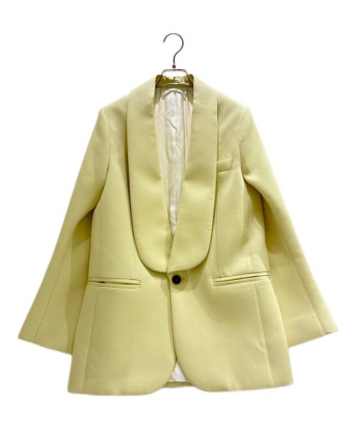 BOTTEGA VENETA（ボッテガベネタ）BOTTEGA VENETA (ボッテガベネタ) コンパクト・ショールカラー・ウールジャケット カモミール サイズ:36の古着・服飾アイテム