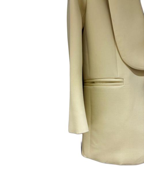 BOTTEGA VENETA（ボッテガベネタ）BOTTEGA VENETA (ボッテガベネタ) コンパクト・ショールカラー・ウールジャケット カモミール サイズ:36の古着・服飾アイテム