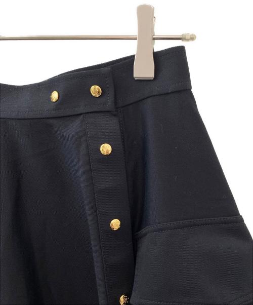 CELINE（セリーヌ）CELINE (セリーヌ) トリオンフ コットンツイルスカート ブラック サイズ:36の古着・服飾アイテム