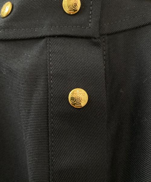 CELINE（セリーヌ）CELINE (セリーヌ) トリオンフ コットンツイルスカート ブラック サイズ:36の古着・服飾アイテム