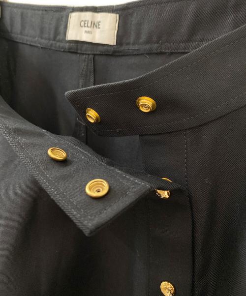 CELINE（セリーヌ）CELINE (セリーヌ) トリオンフ コットンツイルスカート ブラック サイズ:36の古着・服飾アイテム