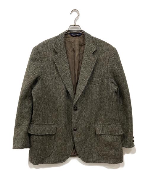 BROOKS BROTHERS（ブルックスブラザーズ）BROOKS BROTHERS (ブルックスブラザーズ) Harris Tweed (ハリスツイード) ヘリンボーン2Bテーラードジャケット オリーブ サイズ:44REGの古着・服飾アイテム