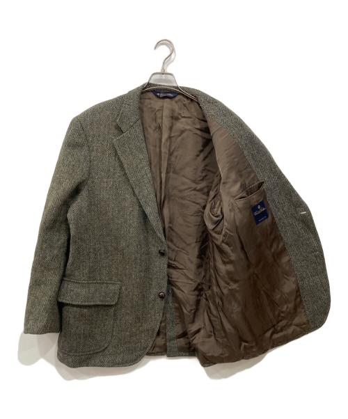 BROOKS BROTHERS（ブルックスブラザーズ）BROOKS BROTHERS (ブルックスブラザーズ) Harris Tweed (ハリスツイード) ヘリンボーン2Bテーラードジャケット オリーブ サイズ:44REGの古着・服飾アイテム