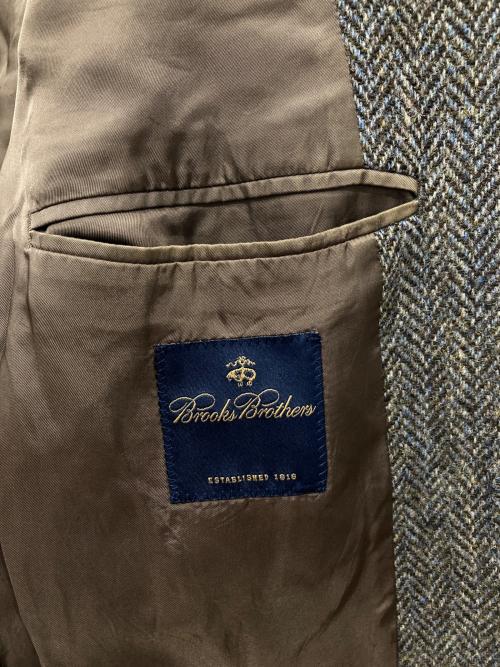BROOKS BROTHERS（ブルックスブラザーズ）BROOKS BROTHERS (ブルックスブラザーズ) Harris Tweed (ハリスツイード) ヘリンボーン2Bテーラードジャケット オリーブ サイズ:44REGの古着・服飾アイテム