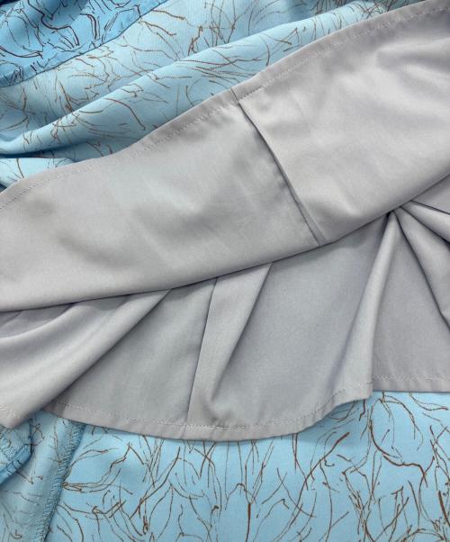 Snidel（スナイデル）Snidel (スナイデル) ケープフリルパイピングプリントワンピース　SWFO234320 ブルー サイズ:1の古着・服飾アイテム