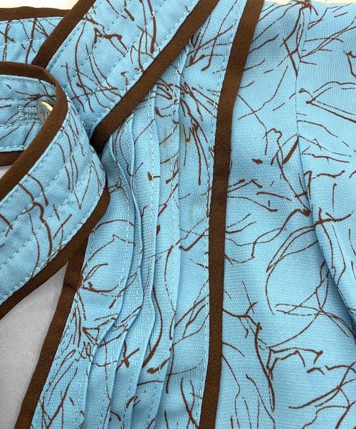 Snidel（スナイデル）Snidel (スナイデル) ケープフリルパイピングプリントワンピース　SWFO234320 ブルー サイズ:1の古着・服飾アイテム