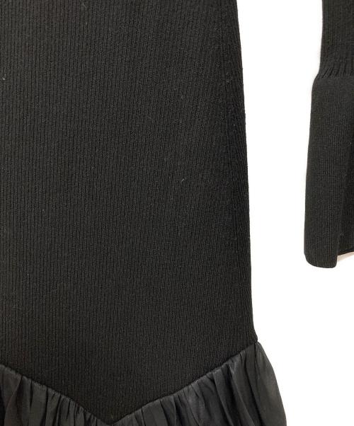 Snidel（スナイデル）Snidel (スナイデル) コードショルダーニットワンピース ブラック サイズ:Fの古着・服飾アイテム