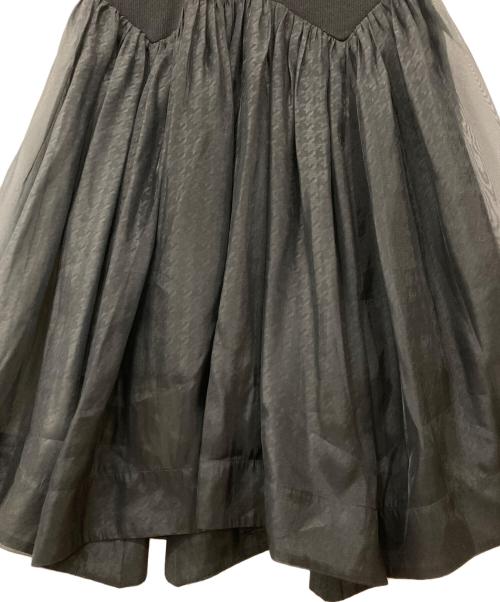Snidel（スナイデル）Snidel (スナイデル) コードショルダーニットワンピース ブラック サイズ:Fの古着・服飾アイテム