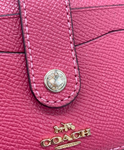 COACH（コーチ）COACH (コーチ) アタッチメント カード ケース ピンクの古着・服飾アイテム