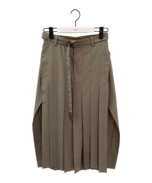 sacai（サカイ）sacai (サカイ) Suiting Skirt オリーブ サイズ:1の古着・服飾アイテム