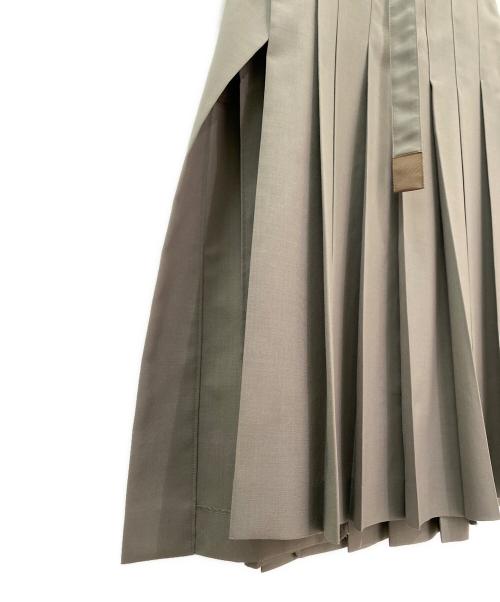 sacai（サカイ）sacai (サカイ) Suiting Skirt オリーブ サイズ:1の古着・服飾アイテム