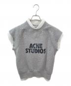 Acne studiosアクネ ストゥディオズ）の古着「レイヤードノースリーブスウェット」｜グレー