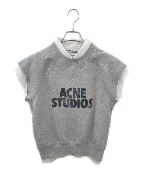 Acne studios（アクネ ストゥディオズ）Acne studios (アクネ ストゥディオズ) レイヤードノースリーブスウェット グレー サイズ:XSの古着・服飾アイテム