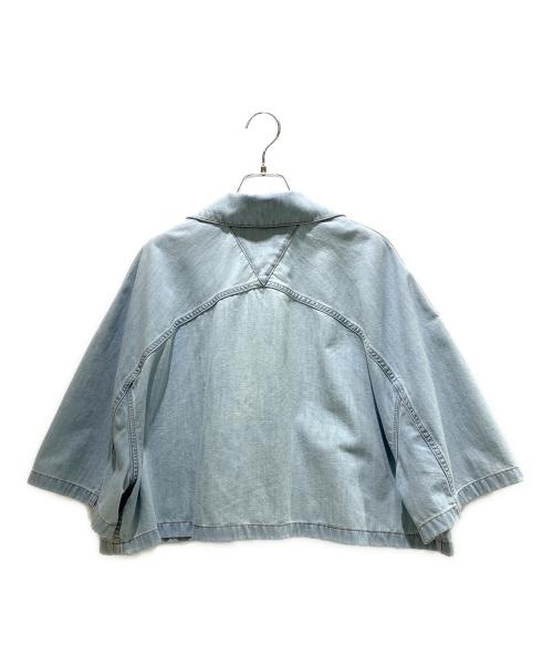 BOTTEGA VENETA（ボッテガベネタ）BOTTEGA VENETA (ボッテガベネタ) ライト ブリーチショートデニムシャツ ライトブルー サイズ:36の古着・服飾アイテム