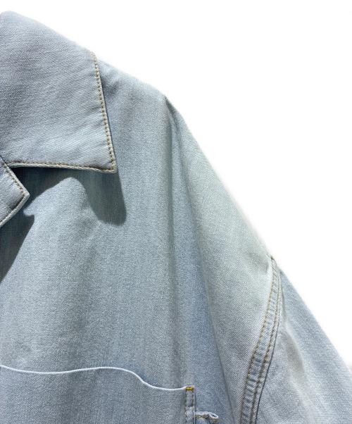 BOTTEGA VENETA（ボッテガベネタ）BOTTEGA VENETA (ボッテガベネタ) ライト ブリーチショートデニムシャツ ライトブルー サイズ:36の古着・服飾アイテム