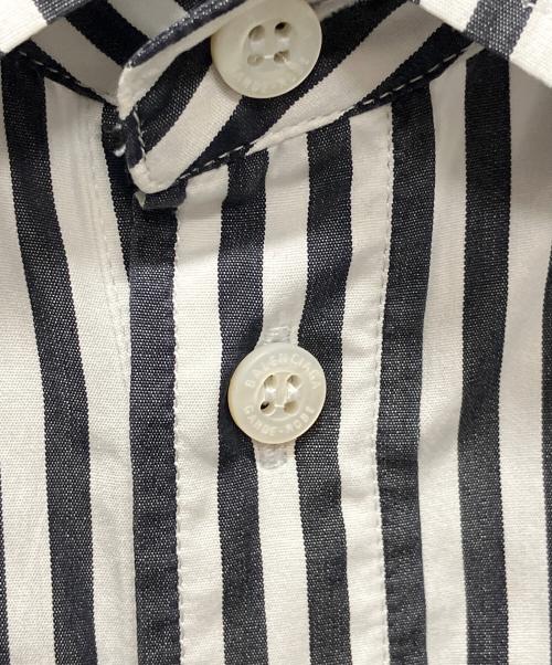 BALENCIAGA（バレンシアガ）BALENCIAGA (バレンシアガ) 24SS Swing Striped Cotton Shir ブラック×ホワイト サイズ:36の古着・服飾アイテム