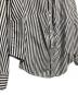 中古・古着 BALENCIAGA (バレンシアガ) 24SS Swing Striped Cotton Shir ブラック×ホワイト サイズ:36：27000円