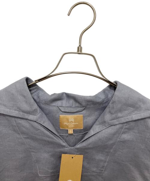 NIGEL CABOURN（ナイジェルケーボン）NIGEL CABOURN (ナイジェルケーボン) リネンスキッパーシャツ ブルー サイズ:6 未使用品の古着・服飾アイテム