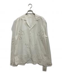 anuke（アンヌーク）の古着「Cutwork Opencollar Shirts」｜ホワイト