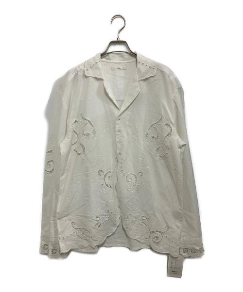 anuke（アンヌーク）anuke (アンヌーク) Cutwork Opencollar Shirts ホワイト サイズ:Freeの古着・服飾アイテム