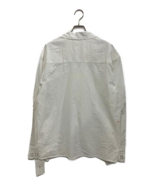 anuke（アンヌーク）anuke (アンヌーク) Cutwork Opencollar Shirts ホワイト サイズ:Freeの古着・服飾アイテム