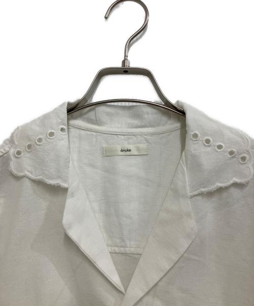 anuke（アンヌーク）anuke (アンヌーク) Cutwork Opencollar Shirts ホワイト サイズ:Freeの古着・服飾アイテム