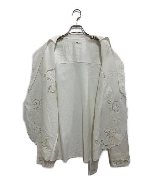 anuke（アンヌーク）anuke (アンヌーク) Cutwork Opencollar Shirts ホワイト サイズ:Freeの古着・服飾アイテム