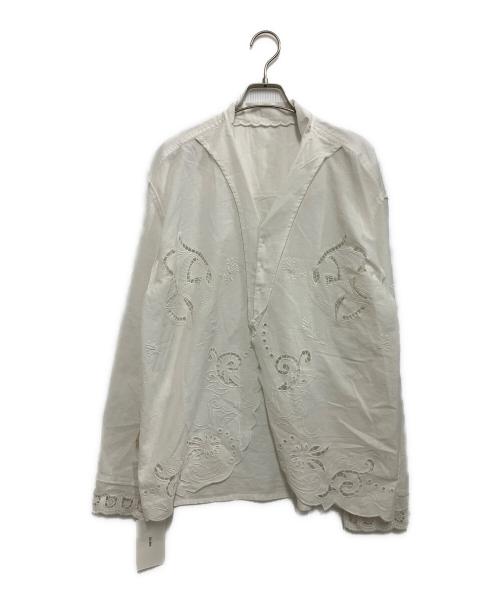 anuke（アンヌーク）anuke (アンヌーク) Cutwork Opencollar Shirts ホワイト サイズ:Freeの古着・服飾アイテム