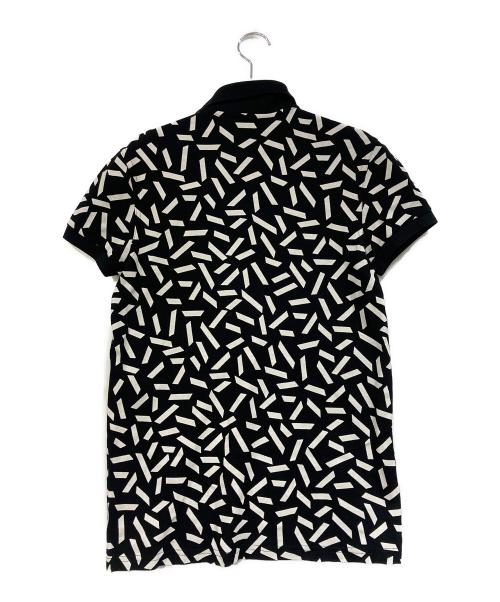 Saint Laurent Paris（サンローランパリ）Saint Laurent Paris (サンローランパリ) ジオメトリック柄ポロシャツ ブラック サイズ:XSの古着・服飾アイテム