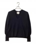 molliモリ―）の古着「Vネックウールニット」｜ブラック